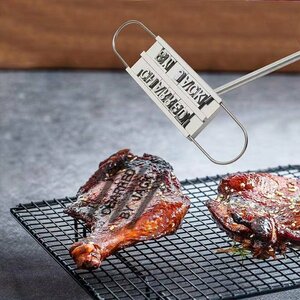 バーベキュー BBQ ステーキ 肉 焼印 刻印 文字 アウトドア 変更 可能 DIY HE501