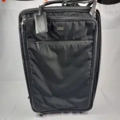 【鑑定済】GUCCI レザー × ナイロン スーツケース ロゴプレート 大容量
