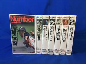 レZ985イ★【VHS】Number　ビデオ『歴史に残る名勝負大逆転！プロ野球』他　7本まとめて　野村/張本/王/落合/江夏/川上/水原/高木