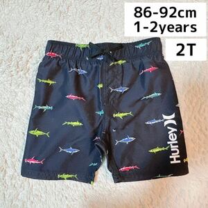 【新品】 Hurley　キッズサーフパンツ 水着 ブラック　サメ柄