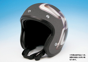 D3]9814-FGL ディスプレイ用 イージーライダース 70s ジェットヘルメット スキャロップス ガンメタ　ヴィンテージ ビンテージ
