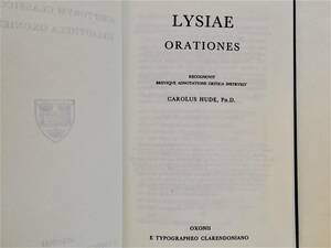 Lysiae Orationes　古典ギリシア語 リュシアス / 弁論集　Lysias