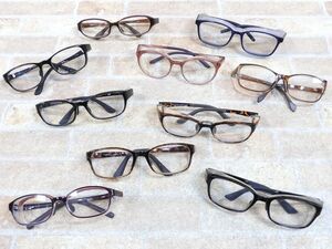 JINS/Zoff 花粉・飛沫対策 メガネ/眼鏡フレーム/アイウェア 10本セット 【g4518y】