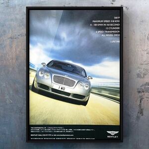 当時物 ベントレーコンチネンタルGT 広告/カタログ Bentley Continental GT 車 SPEED 中古 エアロ 時計 シート ホイール ミラー ターボ
