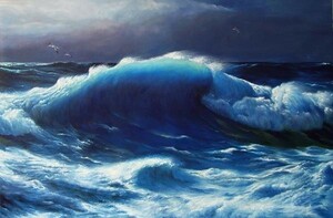 特価油絵 James Davidの名作_大西洋のうねり MA543