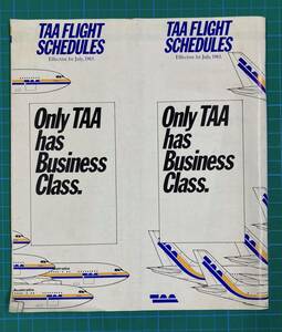 ★TA FLIGHT SCHEDULES　時刻表　1983年7月★