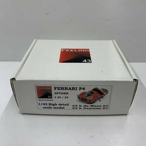 24 FEEELING FERRARI P4 SPYDER メタルキット ガレージキット 未組立品 レーシングカー フェラーリ 1/43 High dedail scale model 