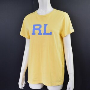 2062-24B0035★POLO RALPH LAUREN ラルフローレン デニム★RL ロゴ Tシャツ M イエロー黄色