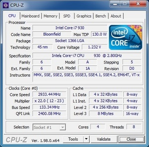 INTEL Core i7-930 (2.80 GHz) LGA1366 ★中古正常品★ (1)