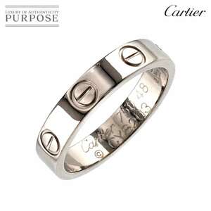 カルティエ Cartier ミニラブ #48 リング K18 WG ホワイトゴールド 750 指輪 Mini Love Ring 90227757