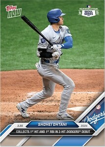 ■大谷翔平　2024 MLB Topps now ドジャースデビュー　ソウルシリーズ 開幕戦　Shohei OHTANI card #1 韓国 ④