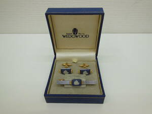 ブランド祭 アクセサリー祭 ウェッジウッド ネクタイピン&カフス 保管品 WEDGWOOD タイピン ボタン メンズ