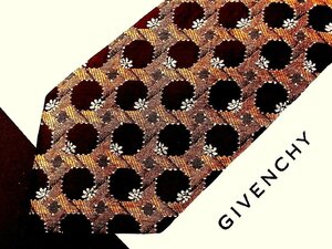 ♪27843C♪良品【刺繍 花 サークル 柄】ジバンシィ【GIVENCHY】ネクタイ