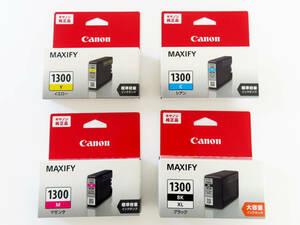送料無料 Canon キヤノン PGI-1300XLBK大容量+ PGI-1300C/M/Y標準容量 4色セット　純正 未開封