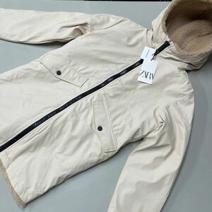 ザラ ZARA ジャケット 裏ボア アウター 無地 裏地 長袖 164cm 13-14 ベージュ レディース キッズ 子供服 kids WATER RESISTANT コート