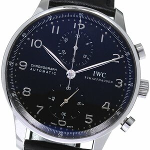 IWC IWC SCHAFFHAUSEN IW371447 ポルトギーゼ クロノグラフ 自動巻き メンズ 良品 保証書付き_806478