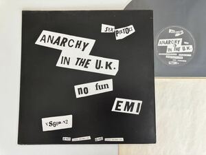 【UK盤】SEX PISTOLS / ANARCHY IN THE U.K./no fun/EMI 12inch VIRGIN UK VS609-12 スリーブ付,セックス・ピストルズ,TOWN HOUSE刻印