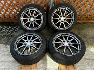 1円〜売り切り！！SSR 美品中古 GTV02 18×8.5J +48 4本セット 5H-114.3 235/45R18 レグノ