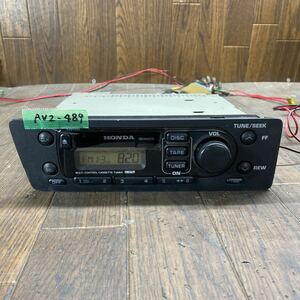 AV2-489 激安 カーステレオ テープデッキ HONDA 39100-S04-901 Pioneer KEH-M7206zh カセット FM/AM 本体のみ 簡易動作確認済み 中古現状品