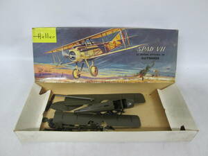 【0327h Y0362】 Heller エレール SPAD VII プラモデル 飛行機 航空機 模型 おもちゃ 箱入り 取説なし ヴィンテージ 現状品