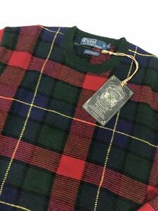 新品 アウトレット 11184 Mサイズ カシミア セーター チェック ポロ ラルフローレン polo ralph lauren カシミヤ