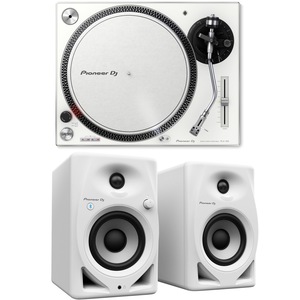 Pioneer DJ PLX-500-W White ターンテーブル レコードプレーヤー リスニングセット Pioneer DJ DM-40D-BT-W付きセット