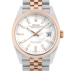 ロレックス デイトジャスト36　 126231 ホワイト 5列 ジュビリーブレス ランダム番 中古 メンズ 腕時計
