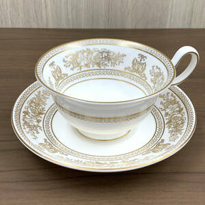 WEDGWOOD ウェッジウッド ゴールド コロンビア BONE CHINA ボーンチャイナ カップ＆ソーサー ティーカップ 高級 茶器 食器 インテリア 1281