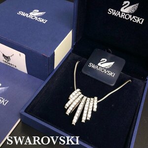 未使用 超美品 SWAROVSKI スワロフスキー 7連 ネックレス ペンダント パヴェ 箱付 1808912 CRYS/RHS パーティー 正規品 本物保証 最落無