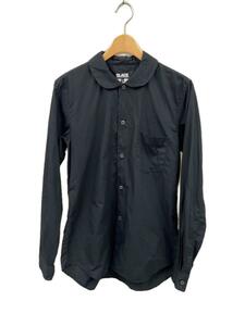 BLACK COMME des GARCONS◆AD2020/丸襟長袖シャツ/L/コットン/BLK/1F-B005