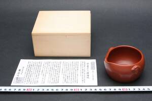 5164 新品未使用 常滑焼 井上義叟 湯冷まし 急須 煎茶道具 茶器 茶注 栞 箱付