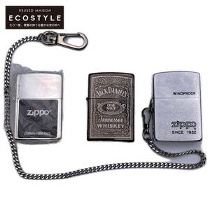 1円 ZIPPO ジッポ ライター 3点セット WINDPROOF / CARBON FIBER FACE / Jack Daniel