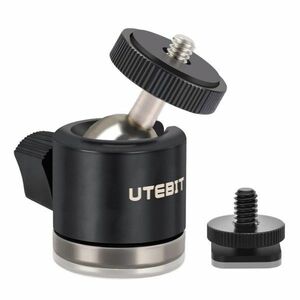 UTEBIT ボールヘッド 360度 回転可能 自由雲台 ボール直径20mm ダボ 1/4 ネジ