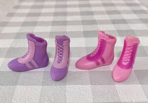 1/6ドール 2足セット ピンク 紫 スニーカー ブーツ 靴 バービー 人形 ネオ ブライス オビツ 23 25 リカちゃん momoko doll 