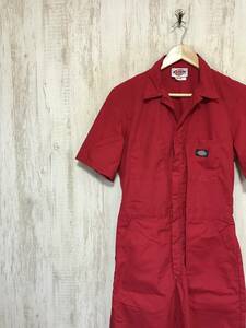 775☆【ワークつなぎ オールインワン】Dickies ディッキーズ 赤 アメカジ 36