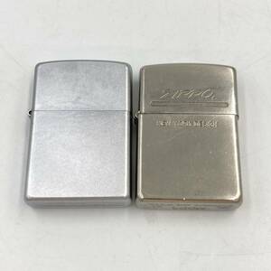 4.24MI-E1481★ZIPPO オイルライター 2点★ジッポ ジッポー 喫煙具 lighter シルバーカラー コレクション DA0/DB5