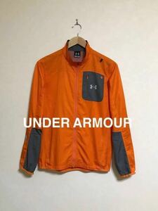 UNDER ARMOUR アンダーアーマー ライトウエイト ランニング ジャケット ウインド オールシーズンギア サイズSM 長袖 オレンジ MRN5945