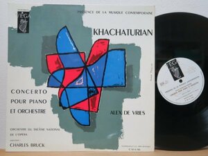 LP★Khachaturian Alex de Vries, Orchestre Du Theatre National De l’Opera, Charles Bruck Concerto Pour Piano(VEGA/58年仏盤)