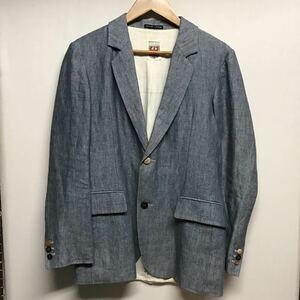 【FRANKLEDER フランクリーダー】0712018 テーラードジャケット S リネン　インディゴ 16SS vintage 2201oki