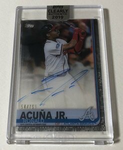 2019 TOPPS CLEARLY AUTHENTIC Ronald Acuna Jr. Auto #/75 ATLANTA BRAVES