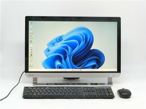 中古一体型パソコンWin11+office TOSHIBA　D61/TB　core i7　4710MQ/爆速SSD512GB/16GB/21インチ/WEBカメラ　送料無料