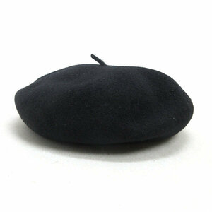 H■日本製■カシラ/CA4LA ウールハット ベレー帽 帽子 CAP 黒 兼用■7【中古】