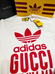 未使用　GUCCI　グッチ　アディダス　コラボ　Ｔシャツ　イタリア製