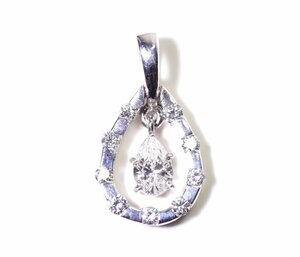 W-99☆モニッケンダム Pt900 ダイヤモンド0.30ct/0.18ct ペンダントトップ