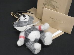 ■新品■未使用■ BURBERRY バーバリー ベア くま キーホルダー バッグチャーム アクセサリー レディース グレー系 AU5162