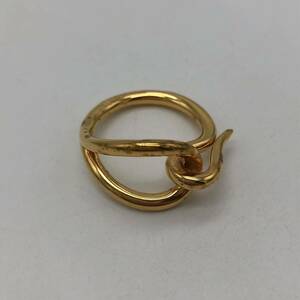 HERMES エルメス スカーフリング ゴールド ジャンボ ファッション アクセサリー P1272