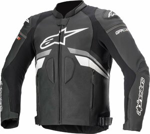 サイズ US 40 / EU 50 - ブラック/グレー/ホワイト - ALPINESTARS アルパインスターズ GP プラス R v3 レザー ジャケット