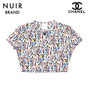 【先着50名限定クーポンを配布中!!】 シャネル CHANEL 半袖Ｔシャツ ココマーク パンプス柄 P95 マルチカラー