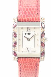 FENDI フェンディ 140-7000L クォーツ シェル ホワイト 文字盤 レディース 腕時計 4810-HA