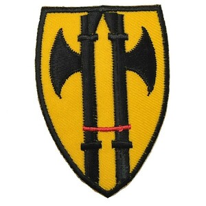 アイロンワッペン・パッチ アメリカ陸軍第18憲兵旅団 黄 部隊章・階級章